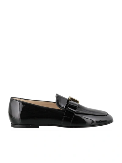 Tod's Bow Detailed Loafers In Black