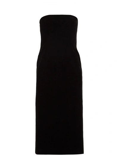 Givenchy Strapless Bustier Midi Dress In Black