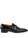 Gucci Dramca Gg Grained-leather Loafers In Black