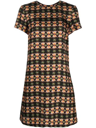 La Doublej Edition 22 Floral Silk Mini Swing Dress In Bacetto