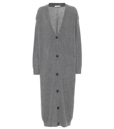 The Row Armando Longline Cashmere Cardigan In Grey