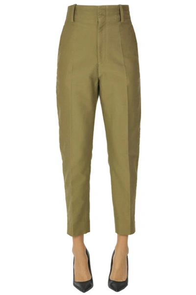 Isabel Marant Étoile Chino Cotton Trousers In Kaki