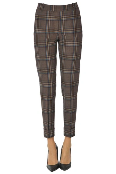 Kiltie Checked Print Trousers In Multi