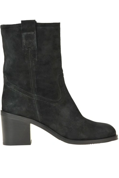 Lemaré Suede Ankle Boots In Black
