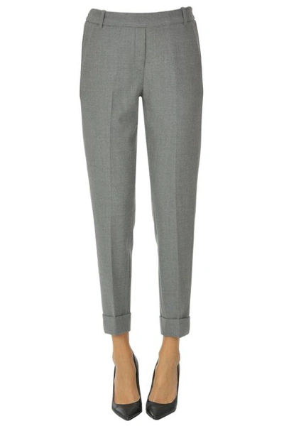 Kiltie Wool Trousers In Grey