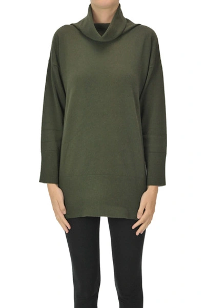 Anneclaire Wool-blend Pullover In Olive Green