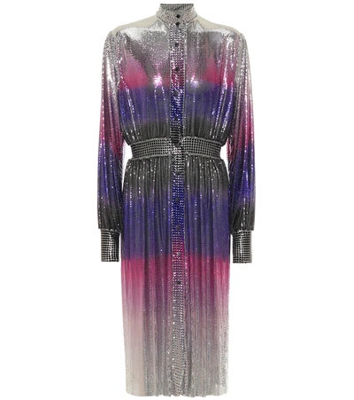 Rabanne Gradient Chain-mail Midi Dress In Purple | ModeSens