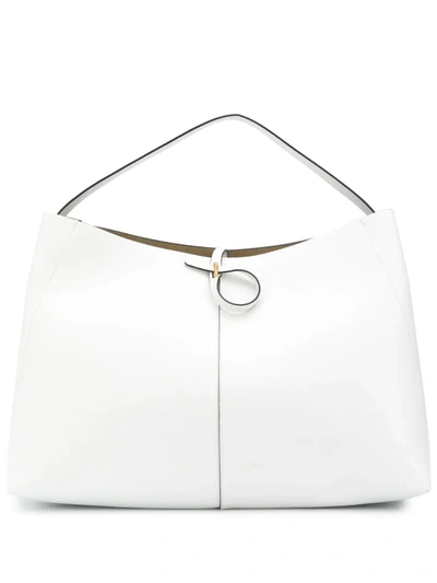 Wandler Ava Mini Grained-leather Tote Bag In White