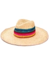 Paul Smith Stripe Detail Hat In Neutrals