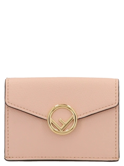 Fendi Micro Trifold Wallet In Pink