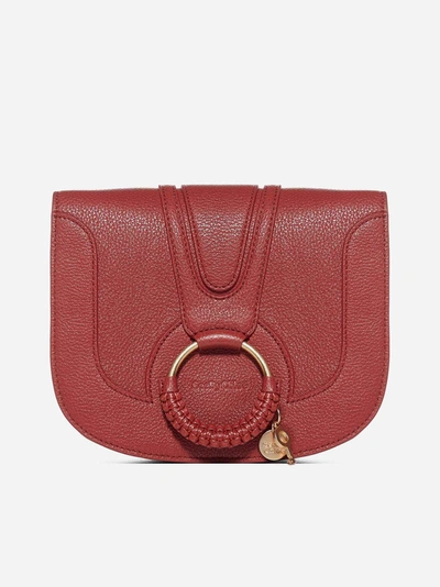 See By Chloé Hana Small Leather Shoulder Bag In Faded Red
