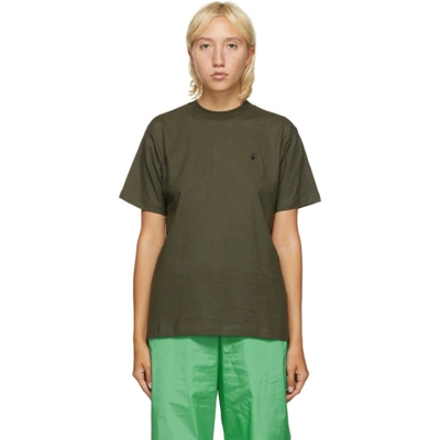 Off-white Flock Arrows Crew-neck T-shirt In Green