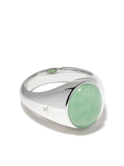 Tom Wood Sterling Silver And Aventurine Signet Ring