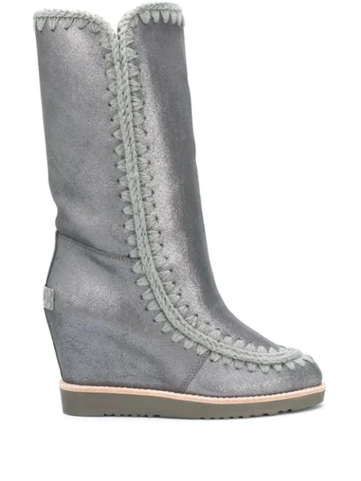 Mou High Eskimo Boots In Grey