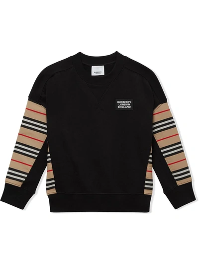 Burberry Kids' Hamilton Icon Sweatshirt In Black