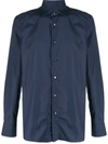 Ermenegildo Zegna Spread Collar Button-up Shirt In Blue