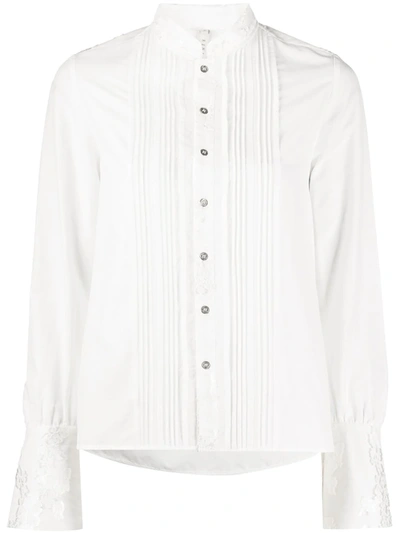 Renli Su Pleated Button-down Shirt In White