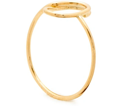 Atelier Paulin Alphabet O Ring In Gold
