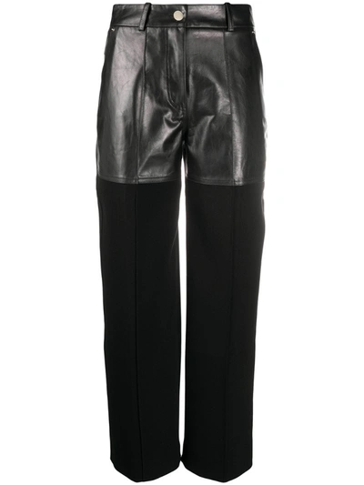 Peter Do Fireman Cropped Paneled Leather And Twill Straight Peter Do Fireman Cropped Paneled Leather And Twill Straight
