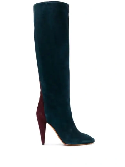 Missoni Knee-length Slip On Boots In Blue