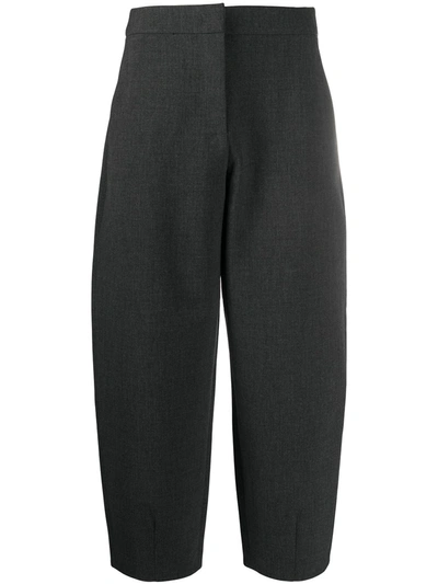 Vivetta Cropped Tapered Trousers In Grey
