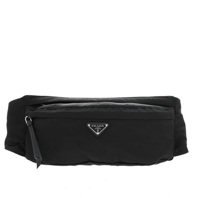 Prada Women's 1bl011ooo064f0002 Black Polyamide Belt Bag