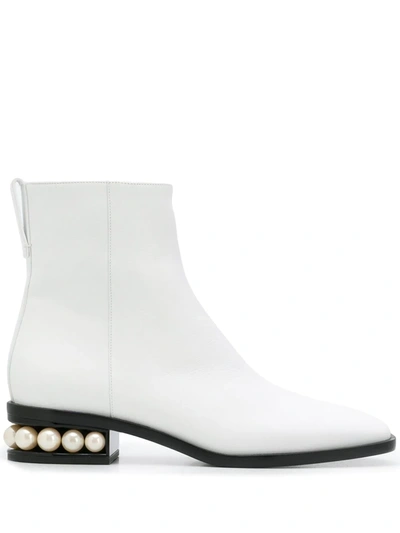 Nicholas Kirkwood Casati Ankle Boots In White