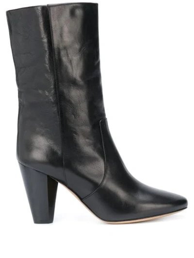 Isabel Marant Pritt Cone Heel Boots In Black