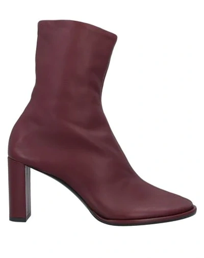 The Row Ankle Boots In Deep Purple