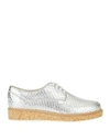 Trussardi Jeans Lace-up Shoes In Silver