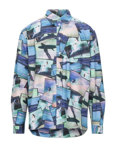 The Silted Company Patterned Shirt In Blue