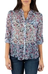 Kut From The Kloth Jasmine Top In Monet-lt Blue
