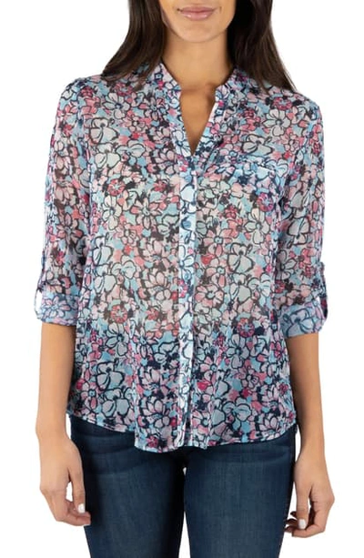 Kut From The Kloth Jasmine Top In Monet-lt Blue