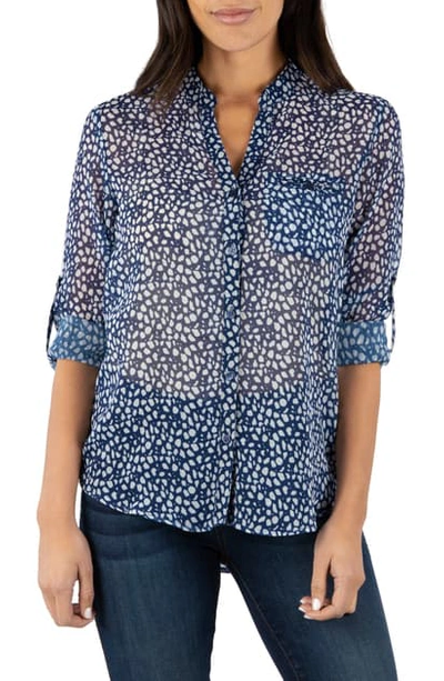 Kut From The Kloth Jasmine Top In Pisa-navy