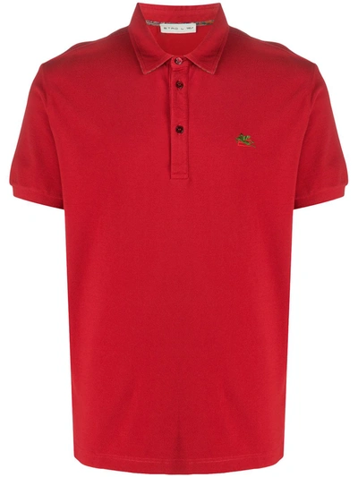 Etro Short-sleeve Polo Shirt In Red