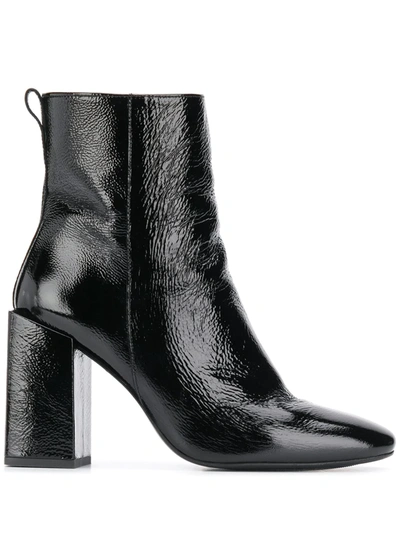 Ami Alexandre Mattiussi Zipped Heeled Ankle Boots In Black