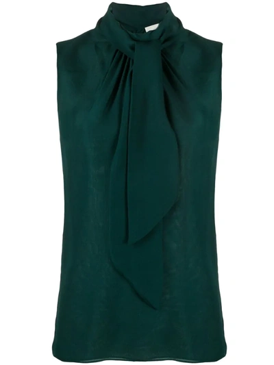 Goat Divine High-neck Blouse In Green