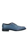 Tod's Laced Shoes In Pastel Blue