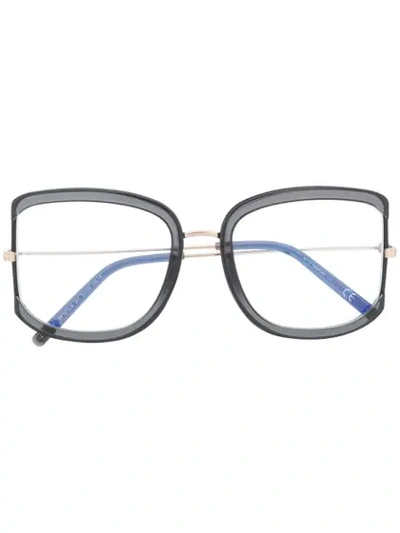 Tom Ford Oversized Square Frame Glasses In Black