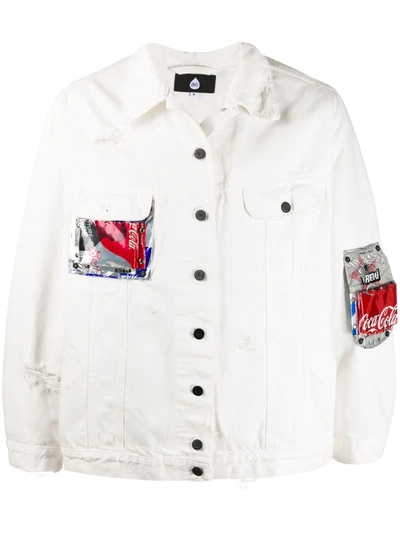 Duoltd Patchwork Denim Jacket In White
