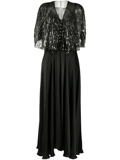Rabanne Sequin-detail Gown In Black