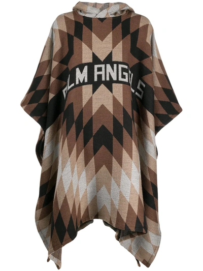 Palm Angels Men's Poncho Cape Arizona In Brown