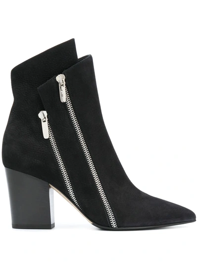 Sergio Rossi Sr1 Double-zip Ankle Boots In Black