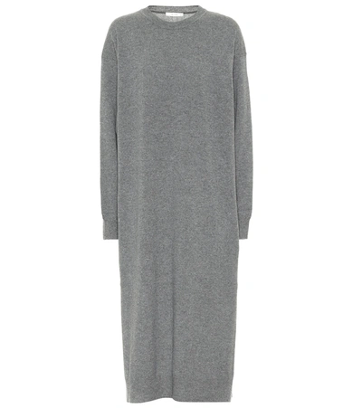 The Row Anibale Long Sleeve Cashmere Maxi Sweater Dress In Dark Grey |  ModeSens