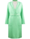 Helmut Lang Women's Belted Wool & Cashmere Coat In Radiated Green