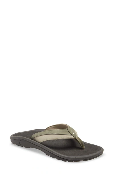 Olukai 'ohana Koa' Flip Flop In Odyssey Grey Fabric