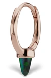 Maria Tash 9.5mm Black Opal Spike Clicker Ring In Rose Gold
