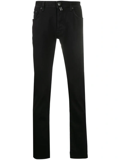 Jacob Cohen Classic Skinny Trousers In Schwarz