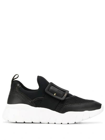 Bally Black Brinelle Sneakers With Matte Buckle