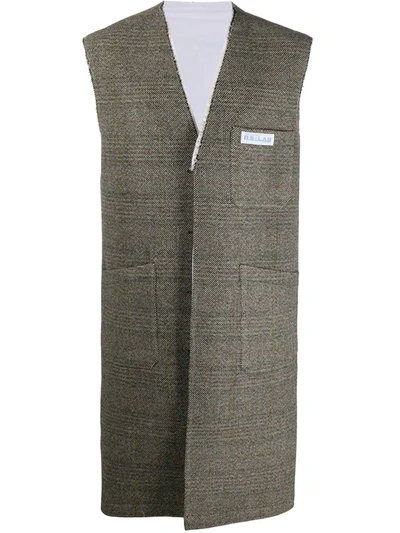 Raf Simons Sleeveless Overcoat In Neutrals